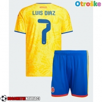 Otroške Nogometnih dresov Kolumbija Luis Diaz #7 Domači SP 2026 Kratki rokavi (+ hlače)